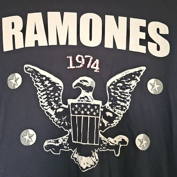 Chaser Ramones 100% Cotton Band Tee Black Large - Picture 2 of 7